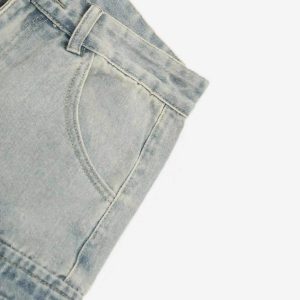 Concert Outfit Vintage Washed Loose Wide-Leg Denim Jorts
