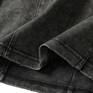 Concert Outfit Vintage Washed Multi-Pocket T-Shirt