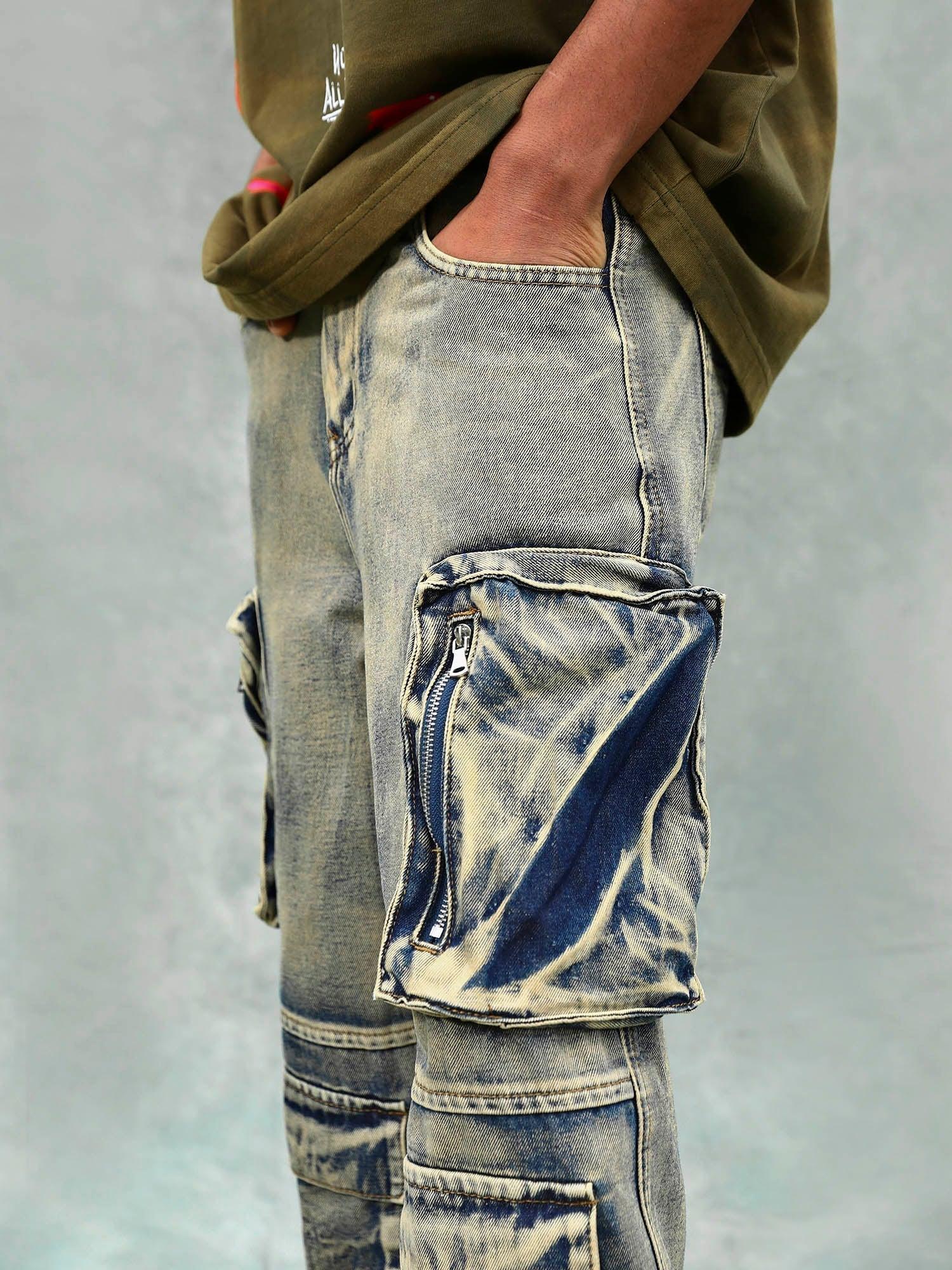 Concert Outfit Vintage Washed Multifunctional Denim Overalls Concert Outfit Vintage Washed Multifunctional Denim Overalls