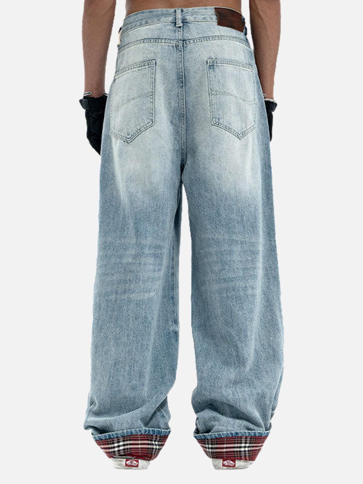 Concert Outfit Vintage Washed Plaid Baggy Jeans Concert Outfit Vintage Washed Plaid Baggy Jeans