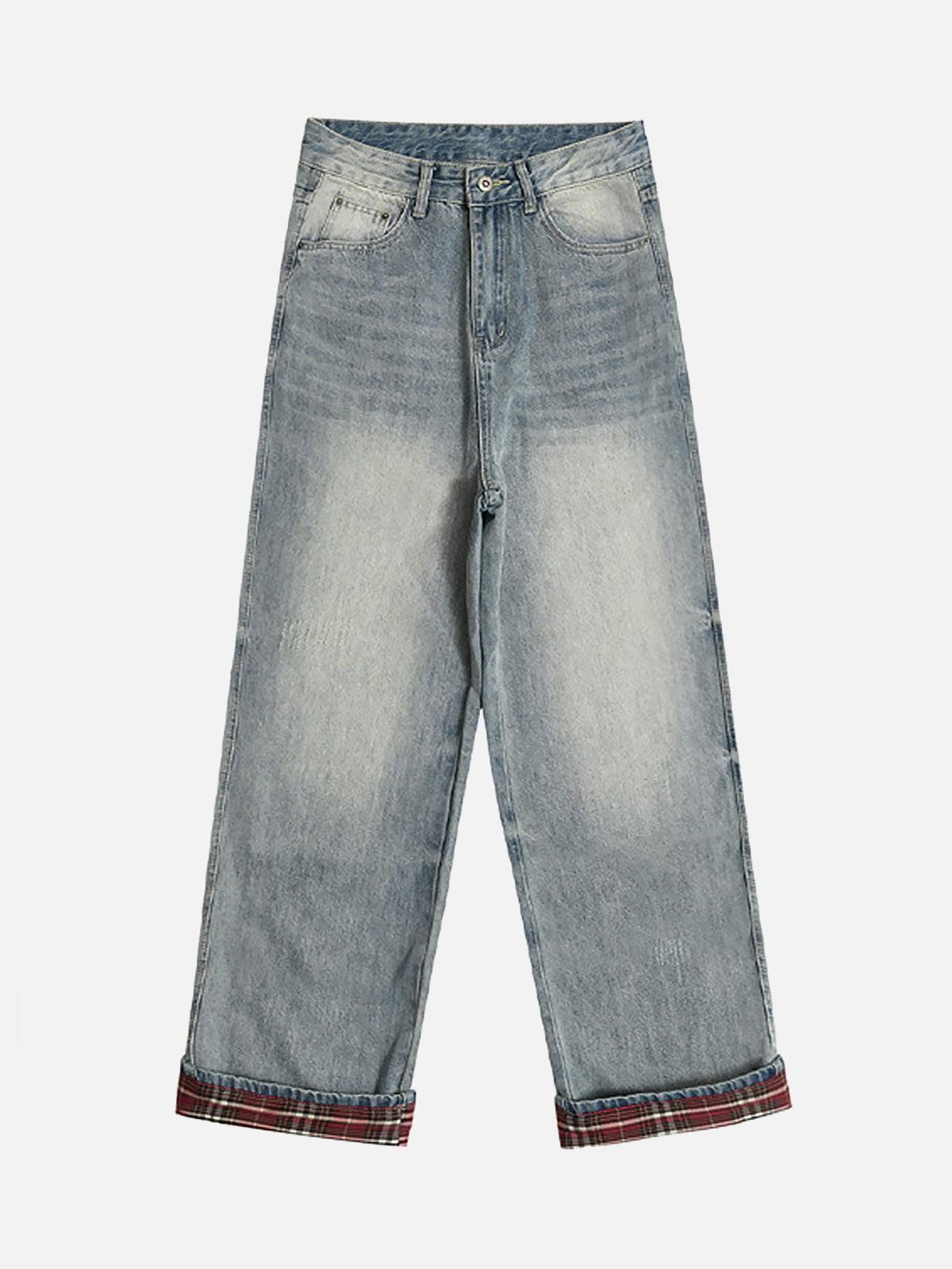Concert Outfit Vintage Washed Plaid Baggy Jeans Concert Outfit Vintage Washed Plaid Baggy Jeans