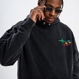 Concert Outfit Vintage Washed Print Hoodie