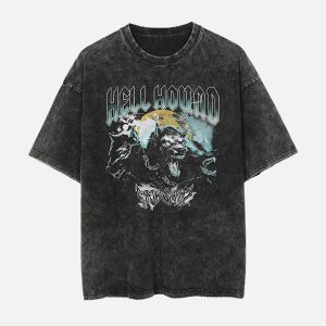 Concert Outfit Vintage Washed Print Tee