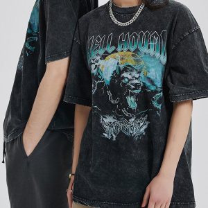 Concert Outfit Vintage Washed Print Tee