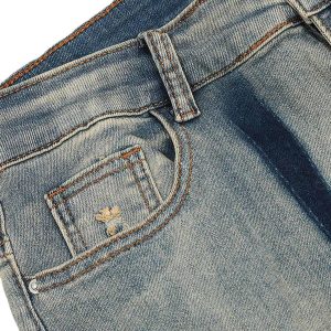 Concert Outfit Vintage Washed Split Structure Hip-Hop Jeans