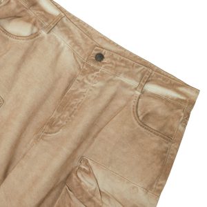 Concert Outfit Vintage Wasteland Style Multi Pocket Work Pants