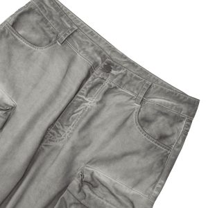 Concert Outfit Vintage Wasteland Style Multi Pocket Work Pants