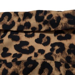 Concert Outfit Vintage Wild Leopard Print Button-Up Shirt
