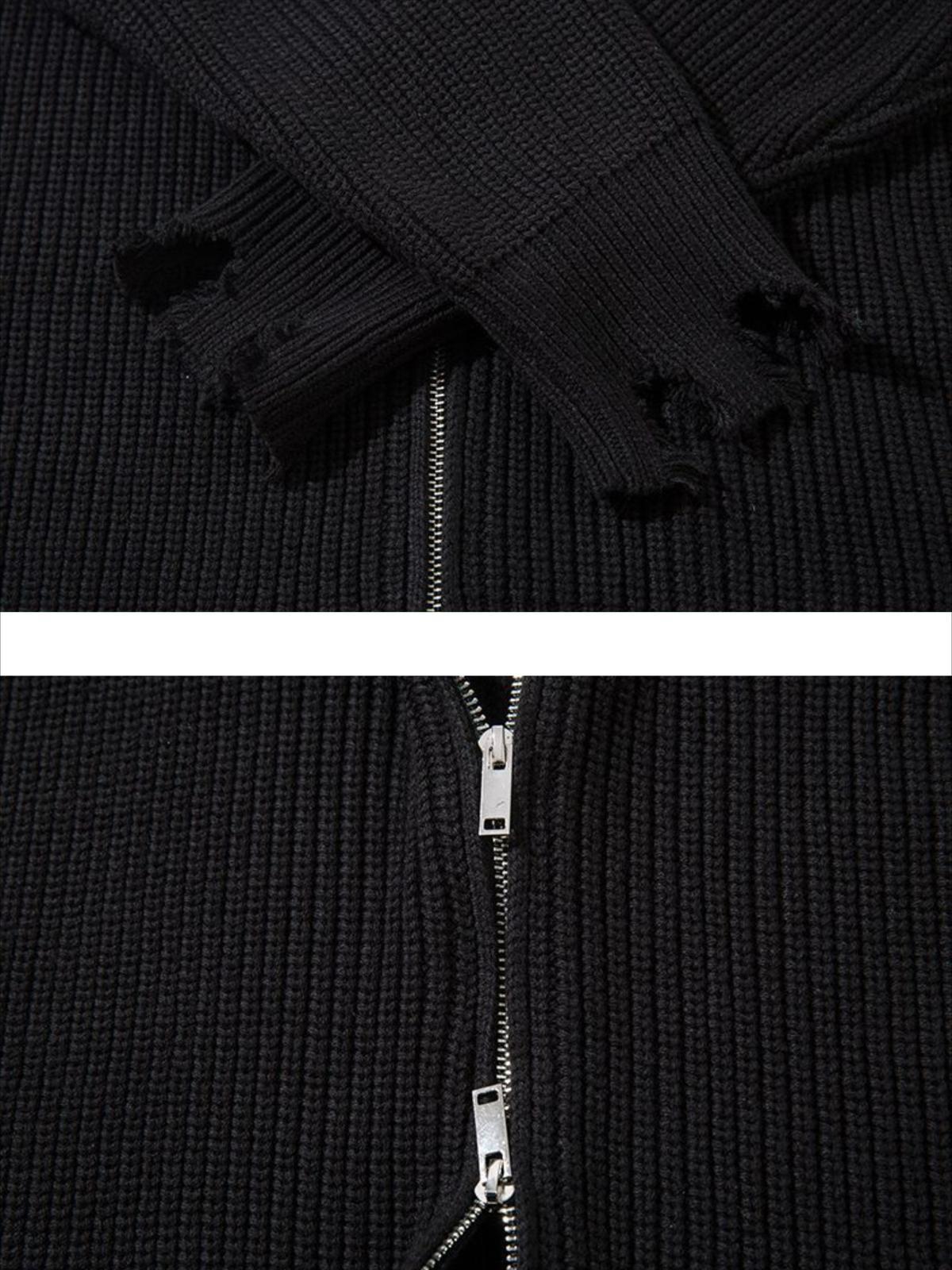 Concert Outfit Vintage Worn Loose zipper Sweater Concert Outfit Vintage Worn Loose zipper Sweater