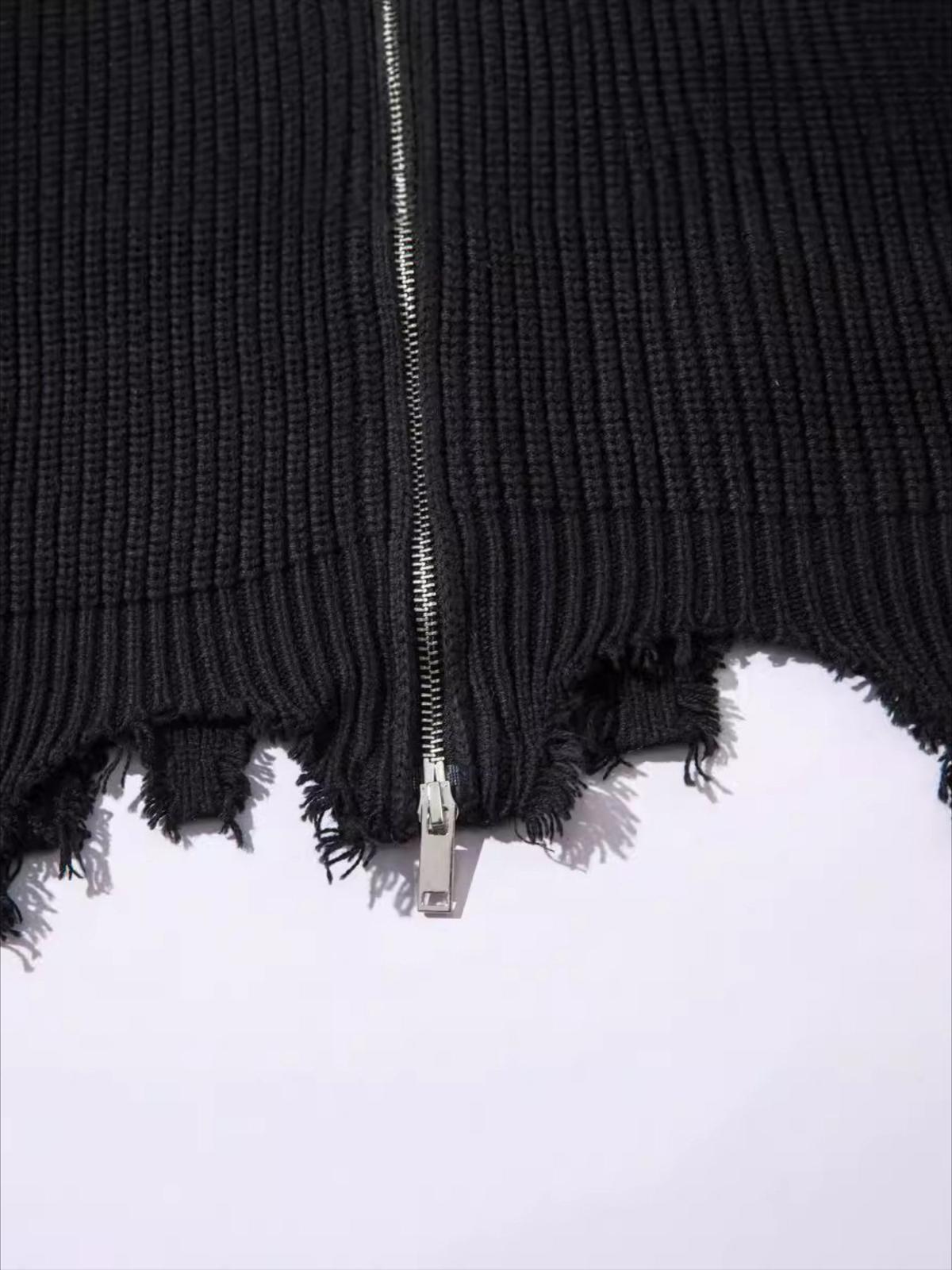 Concert Outfit Vintage Worn Loose zipper Sweater Concert Outfit Vintage Worn Loose zipper Sweater