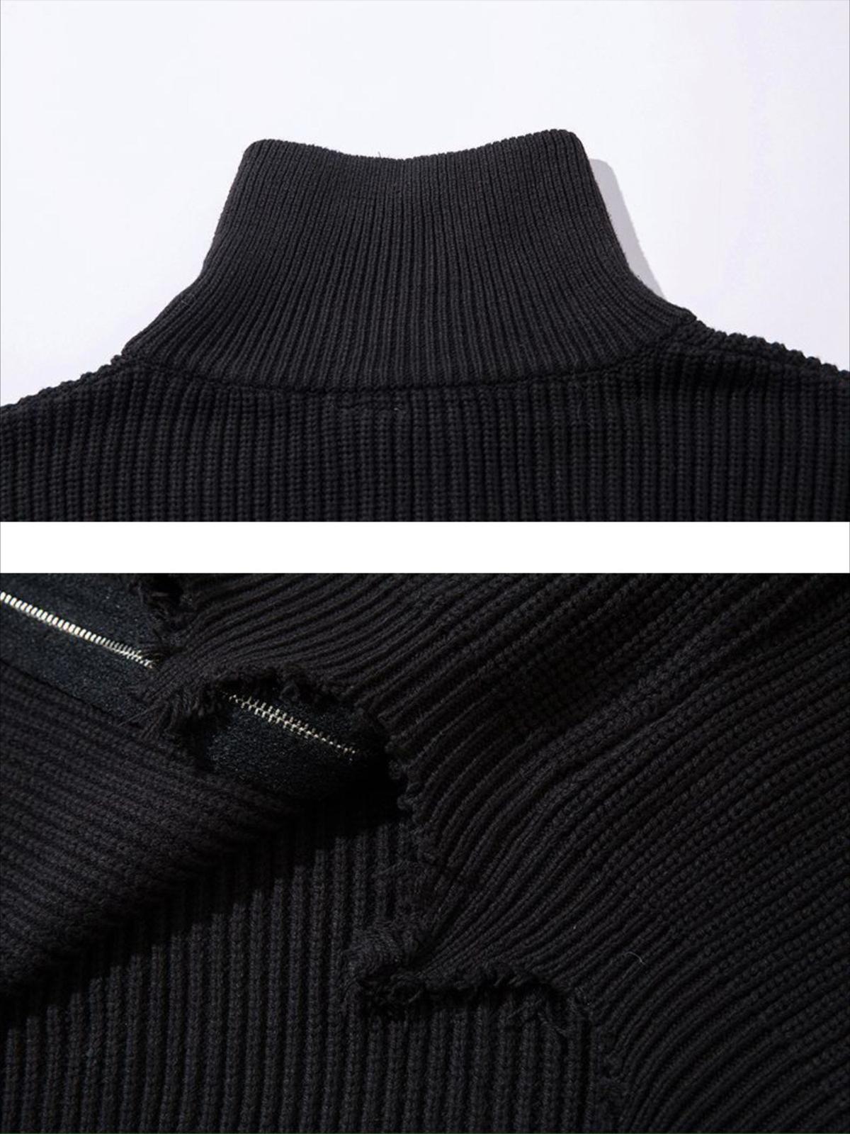 Concert Outfit Vintage Worn Loose zipper Sweater Concert Outfit Vintage Worn Loose zipper Sweater