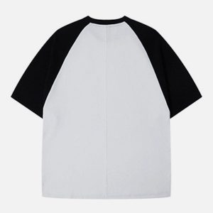 Concert Outfit Waffle Stitching Contrast Tee