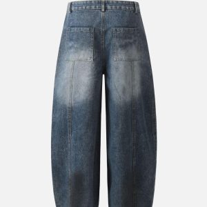 Concert Outfit Washed Barrel Loose Jeans
