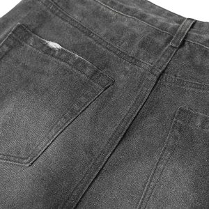 Concert Outfit Washed Batik Straight Jeans