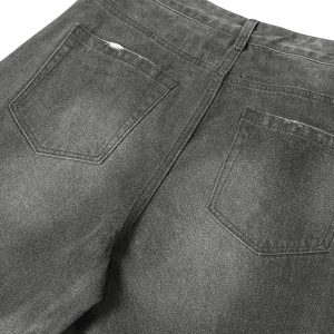 Concert Outfit Washed Batik Straight Jeans