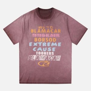 Concert Outfit Washed Blamacar Graphic T-Shirt