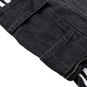 Concert Outfit Washed Cargo Denim Shorts