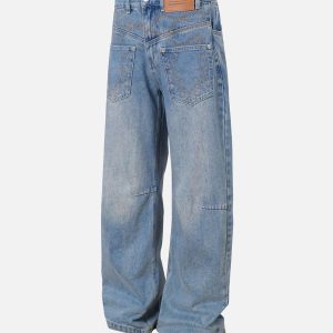 Concert Outfit Washed Cleanfit Barrel Jeans