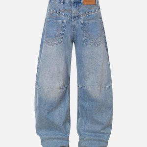 Concert Outfit Washed Cleanfit  Barrel Jeans