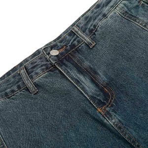 Concert Outfit Washed Deconstructed Split Scimitar Baggy Barrel Jeans