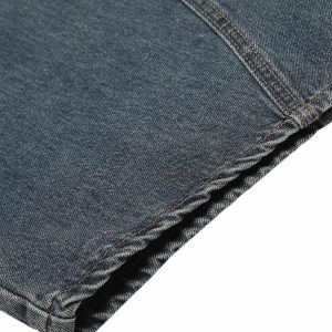 Concert Outfit Washed Deconstructed Split Scimitar Baggy Barrel Jeans