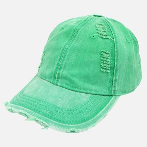 Concert Outfit Washed Denim Outdoor  Cap
