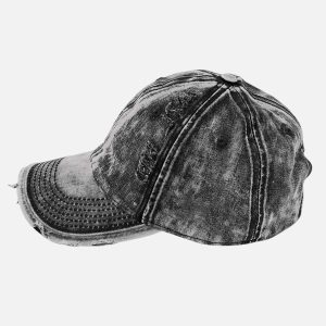 Concert Outfit Washed Denim Outdoor  Cap