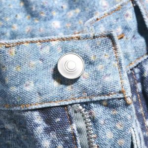 Concert Outfit Washed Diamond Print Jeans