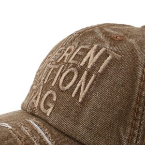 Concert Outfit Washed 'DIFFERENT GENERATION' Denim Baseball Cap