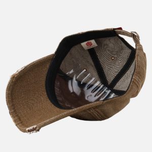 Concert Outfit Washed 'DIFFERENT GENERATION' Denim Baseball Cap