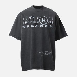 Concert Outfit Washed Digital Art Street Rap T-Shirt