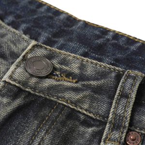 Concert Outfit Washed Dirty-Dye Straight Jeans