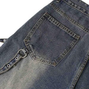 Concert Outfit Washed Distressed Baggy Jeans