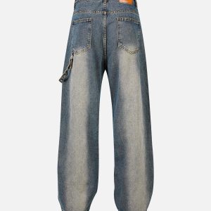 Concert Outfit Washed Distressed Baggy Jeans