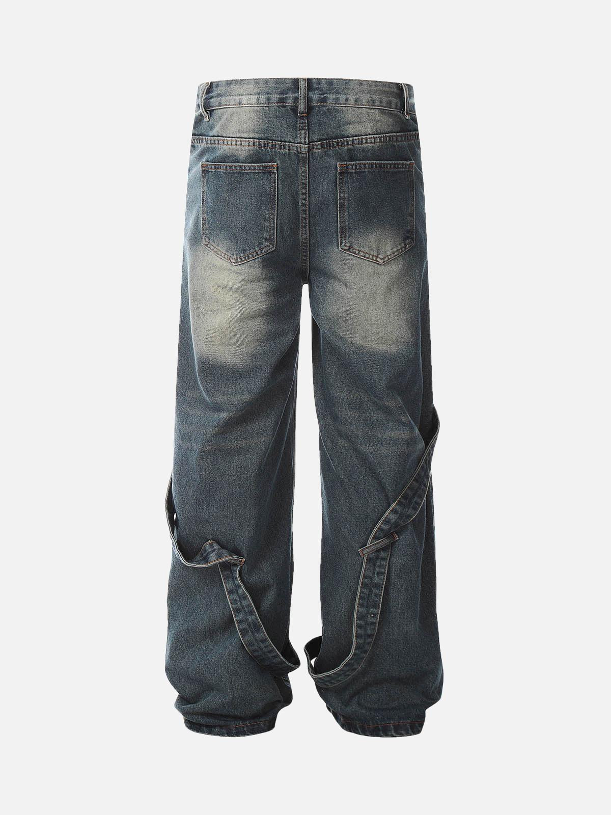 Concert Outfit Washed Distressed Deconstructed Split Work Jeans Concert Outfit Washed Distressed Deconstructed Split Work Jeans