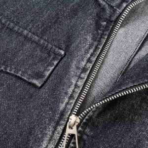 Concert Outfit Washed Distressed Denim Jacket