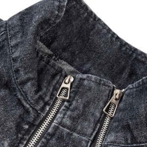 Concert Outfit Washed Distressed Denim Jacket