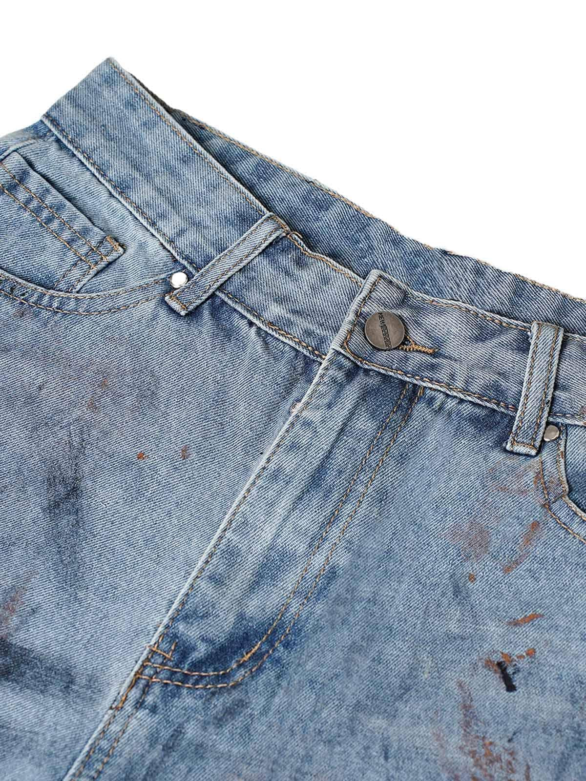 Concert Outfit Washed Distressed Dirty-Dyed Ripped Denim Shorts Concert Outfit Washed Distressed Dirty-Dyed Ripped Denim Shorts