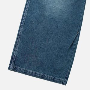 Concert Outfit Washed Distressed Double Pleat Jeans