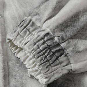 Concert Outfit Washed Distressed Fur Hooded Jacket