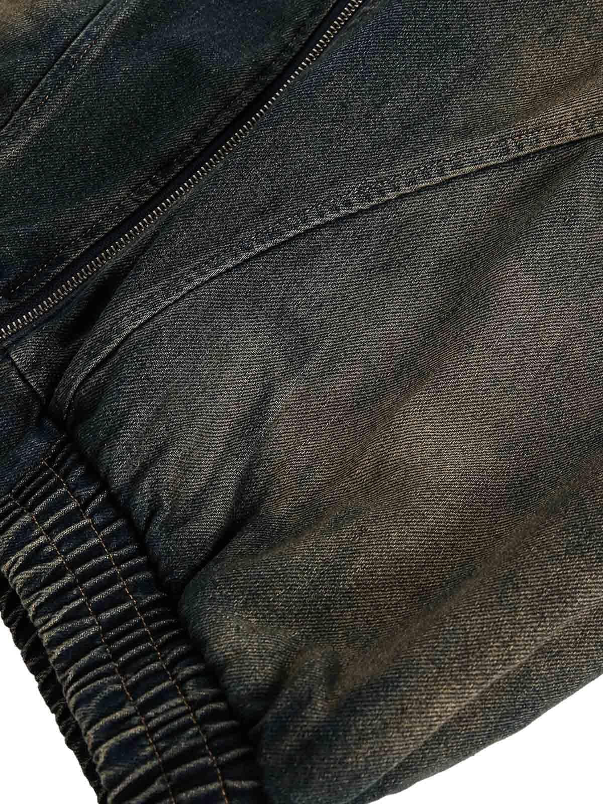 Concert Outfit Washed Distressed Multi-Pocket Denim Jacket Concert Outfit Washed Distressed Multi-Pocket Denim Jacket