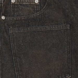 Concert Outfit Washed Distressed Multi-Pocket Ripped Jeans