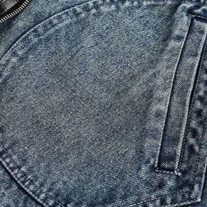 Concert Outfit Washed Distressed Patchwork Faux Two-Piece Denim Jacket