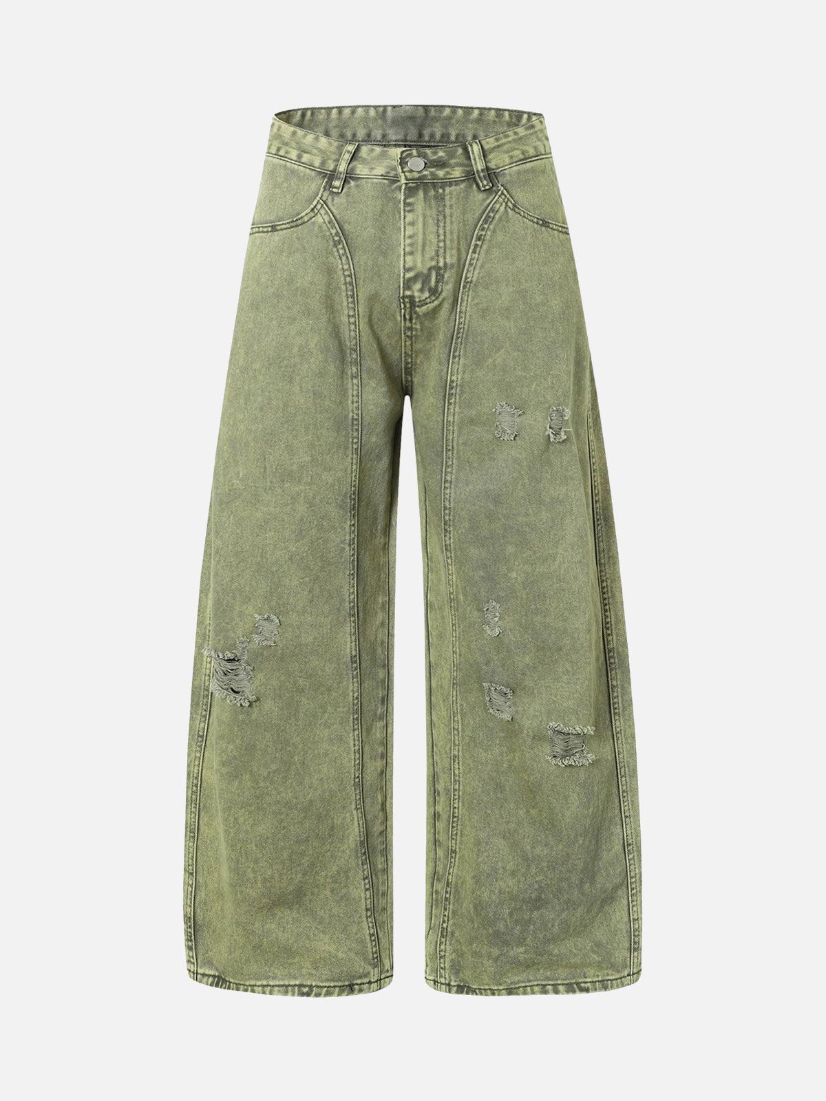 Concert Outfit Washed Distressed Ripped Barrel Jeans Concert Outfit Washed Distressed Ripped Barrel Jeans