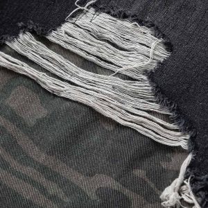 Concert Outfit Washed Distressed Stitching Camouflage Straight Jeans