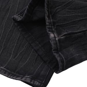 Concert Outfit Washed Distressed Straight Jeans