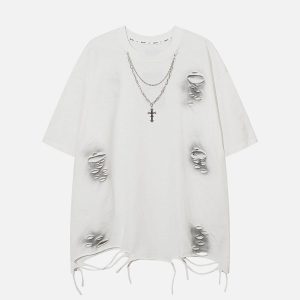 Concert Outfit Washed Distressed Tee