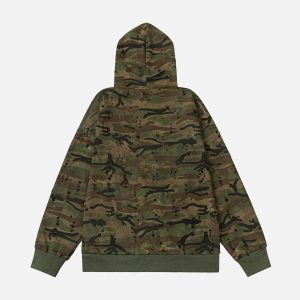 Concert Outfit Washed Distressed Zipper Hooded Jacket