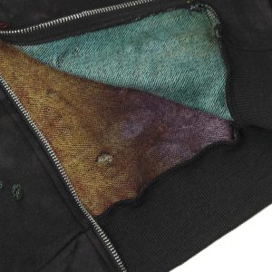 Concert Outfit Washed Distressed Zipper Hooded Jacket