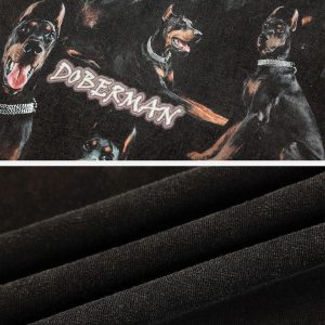Concert Outfit Washed Doberman Graphic Tee